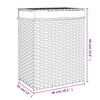 vidaXL Καλάθι Πλυντηρίου με Καπάκι Μαύρο 46x33x60 εκ. Συνθετικό Ρατάν
