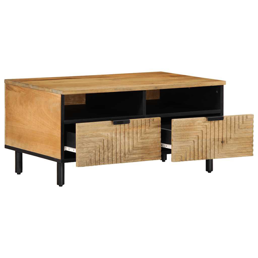 vidaXL Τραπεζάκι σαλονιού καφέ 80x54x40 cm μασίφ ξύλο Mango