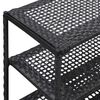 vidaXL Ραφιέρα Παπουτσιών Μαύρη 50 x 30 x 120 εκ. από Συνθετικό Ρατάν