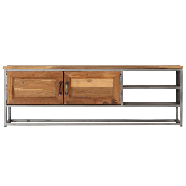 vidaXL Έπιπλο Τηλεόρασης 120x30x40 εκ. Ανακυκλωμένο Ξύλο Teak & Ατσάλι