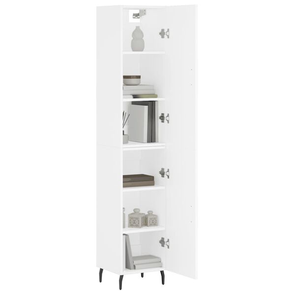 vidaXL Ντουλάπι Λευκό 34,5 x 34 x 180 εκ. από Επεξεργασμένο Ξύλο