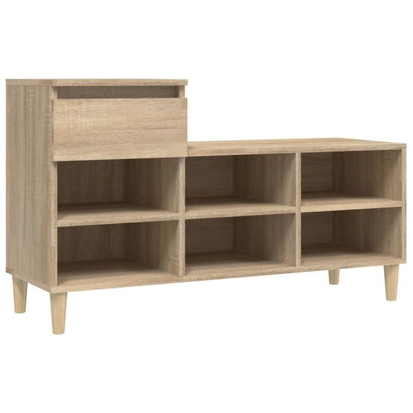 vidaXL Παπουτσοθήκη Sonoma Δρυς 102x36x60 εκ. από Επεξεργασμένο Ξύλο