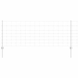 vidaXL Φράχτης με Στήλες. Ασημί 0.8 x 25 m Ατσάλι