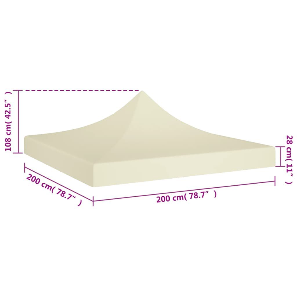 vidaXL Κάλυμμα Τέντας Εκδηλώσεων Κρεμ 2 x 2 μ. 270 γρ/μ²