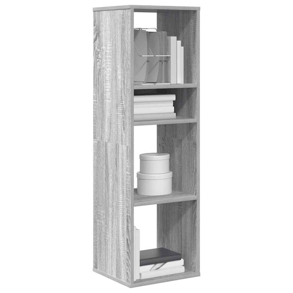 vidaXL Βιβλιοθήκη Γκρι Sonoma 34x31x112 εκ. από Επεξεργασμένο Ξύλο