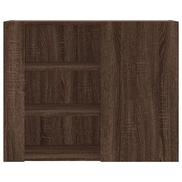 vidaXL Ντουλάπι Τοίχου Καφέ Δρυς 75x35x60 εκ. Επεξεργασμένο Ξύλο