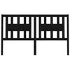 vidaXL Κεφαλάρι Κρεβατιού Μαύρο 206 x 4 x 100 εκ. Μασίφ Ξύλο Πεύκου
