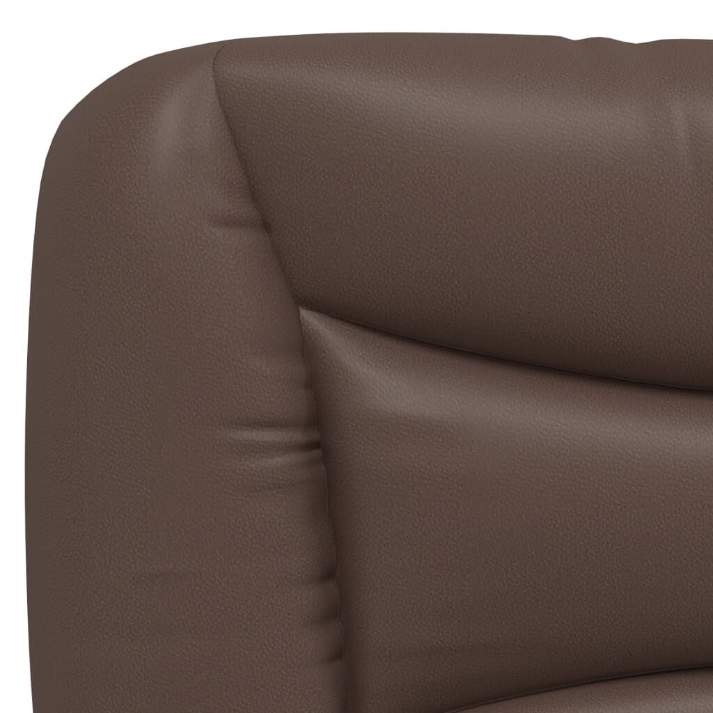 vidaXL Κρεβάτι Στρώμα Καφέ 140x190εκ. από Συνθετικό Δέρμα