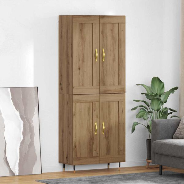 vidaXL Highboard Artisan Oak 69,5 x 34 x 90 &epsilon;&kappa;. &Epsilon;&pi;&epsilon;&xi;&epsilon;&rho;&gamma;&alpha;&sigma;&mu;έ&nu;&omicron; &xi;ύ&lambda;&omicron;