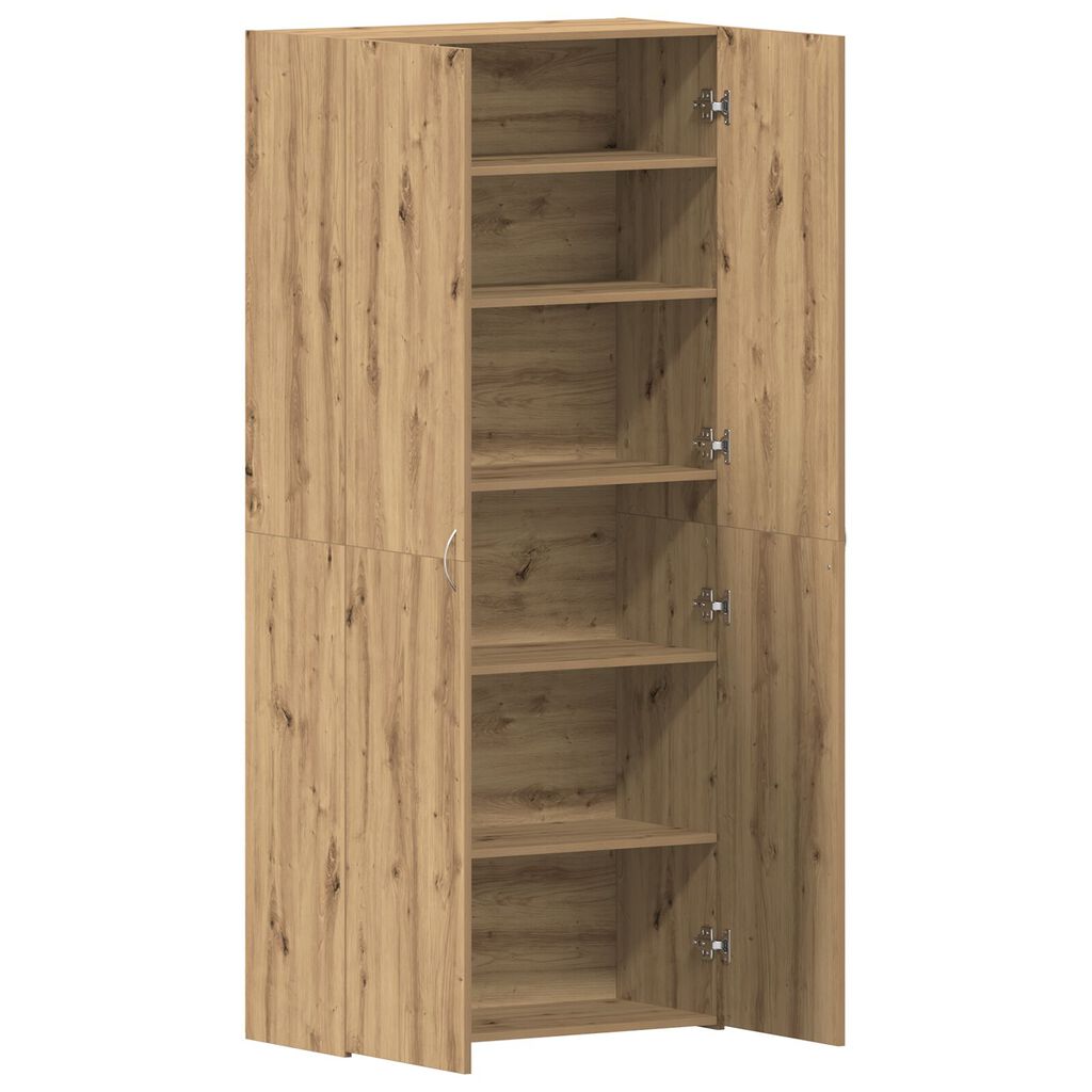 vidaXL Ντουλάπι Παπουτσιών Artisan Oak 80x35,5x180 εκ Επεξεργασμένο Ξύλο