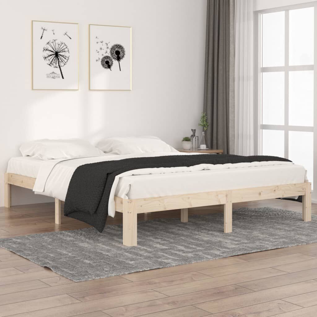 vidaXL Πλαίσιο Κρεβατιού 160 x 200 εκ. από Μασίφ Ξύλο Πεύκου