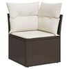 vidaXL Σετ Καναπέ Κήπου 8 pcs Καφέ και κρεμ 287 x 122 x 85 εκ