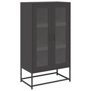 vidaXL Highboard Μαύρο 68x39x123 cm Χάλυβας