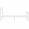 vidaXL Πλαίσιο Κρεβατιού με Κεφαλάρι&Ποδαρικό Λευκό 100x190εκ. Μέταλλο