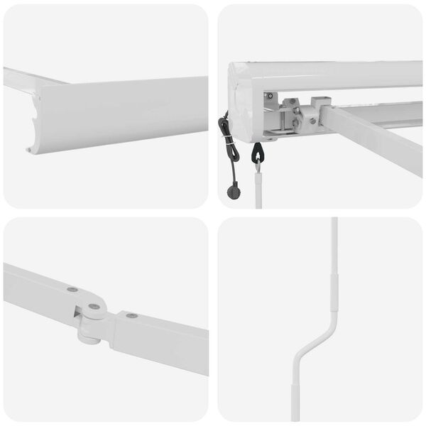 vidaXL Τέντα Κασετίνα Χειροκίνητη Μπλε / Λευκή 350 x 250 εκ.