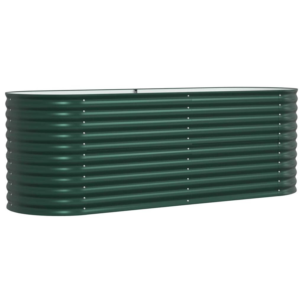 vidaXL Υπερυψωμένη Ζαρντινιέρα Πράσινο 240 x 80 x 81 cm Ατσάλι