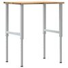 πάγκος εργασίας vidaXL 80x60x(71,5-98) cm Μασίφ Ξύλο Δρυς