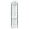 vidaXL Συρματοκιβώτια Τοξωτά 4 τεμ. 200x30x100/120 εκ. Γαλβαν. Ατσάλι