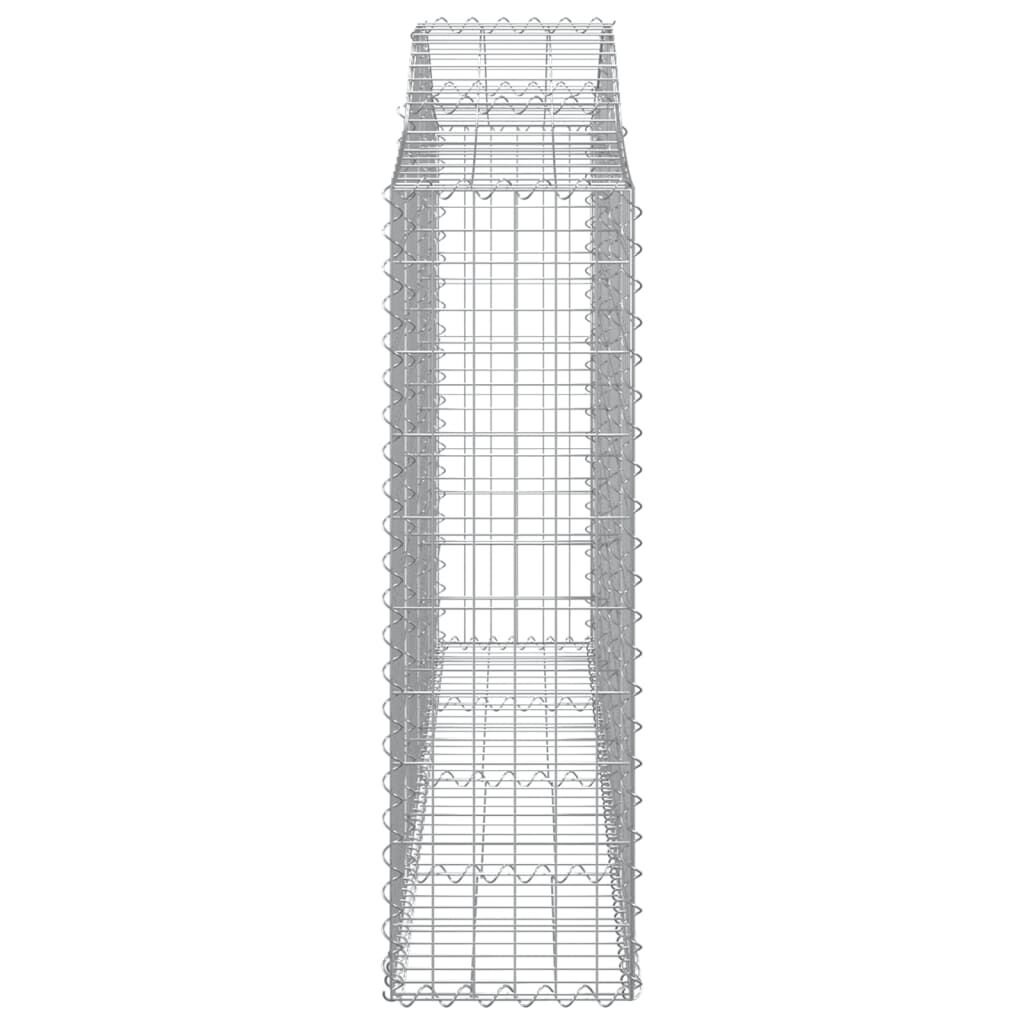 vidaXL Συρματοκιβώτια Τοξωτά 4 τεμ. 200x30x100/120 εκ. Γαλβαν. Ατσάλι