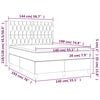 vidaXL &Kappa;&rho;&epsilon;&beta;ά&tau;&iota; Boxspring &mu;&epsilon; &Sigma;&tau;&rho;ώ&mu;&alpha; & LED &Sigma;&kappa;. &Mu;&pi;&lambda;&epsilon; 140x190&epsilon;&kappa;. &Beta;&epsilon;&lambda;&omicron;ύ&delta;&iota;&nu;&omicron;
