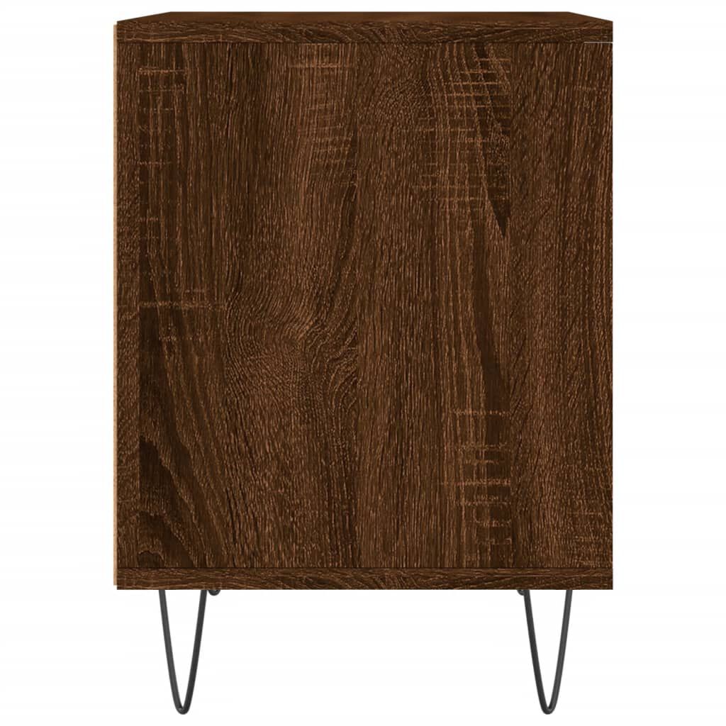 vidaXL Κομοδίνο Καφέ Δρυς 40 x 35 x 50 εκ. από Επεξεργασμένο Ξύλο
