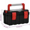 vidaXL Εργαλειοθήκη Μαύρη και Κόκκινη 45 x 28 x 26,5 εκ.