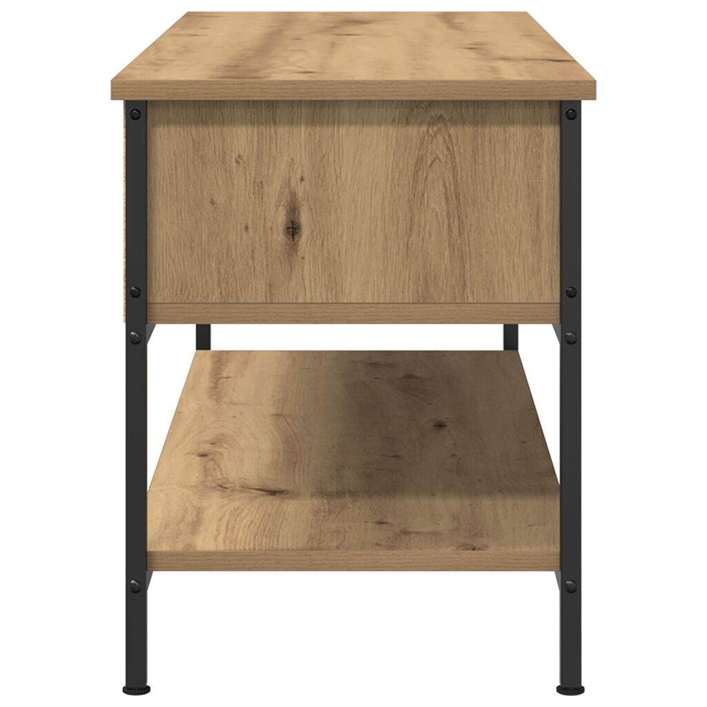 vidaXL Ντουλάπι τηλεόρασης Artisan Oak 100x35x45 εκ. Επεξεργασμένο ξύλο και μέταλλο