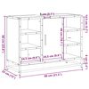 vidaXL Ντουλάπι Μπάνιου Νιπτήρα Καπνιστή Δρυς 80x33x60 εκ. Επεξ. Ξύλο