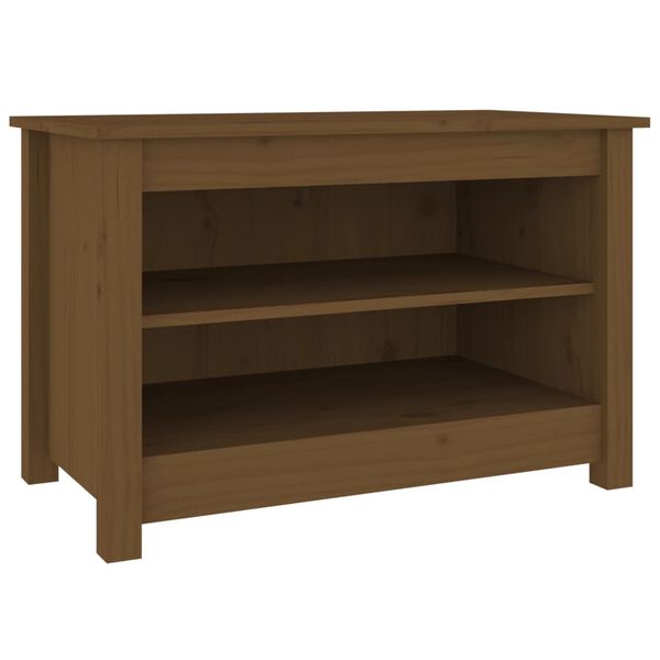 vidaXL Παπουτσοθήκη Μελί 70 x 38 x 45,5 εκ. από Μασίφ Ξύλο Πεύκου