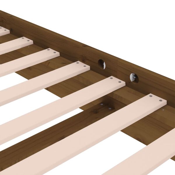 vidaXL Πλαίσιο Κρεβατιού Μελί 75x190 εκ. Ξύλο Πεύκου Small Single