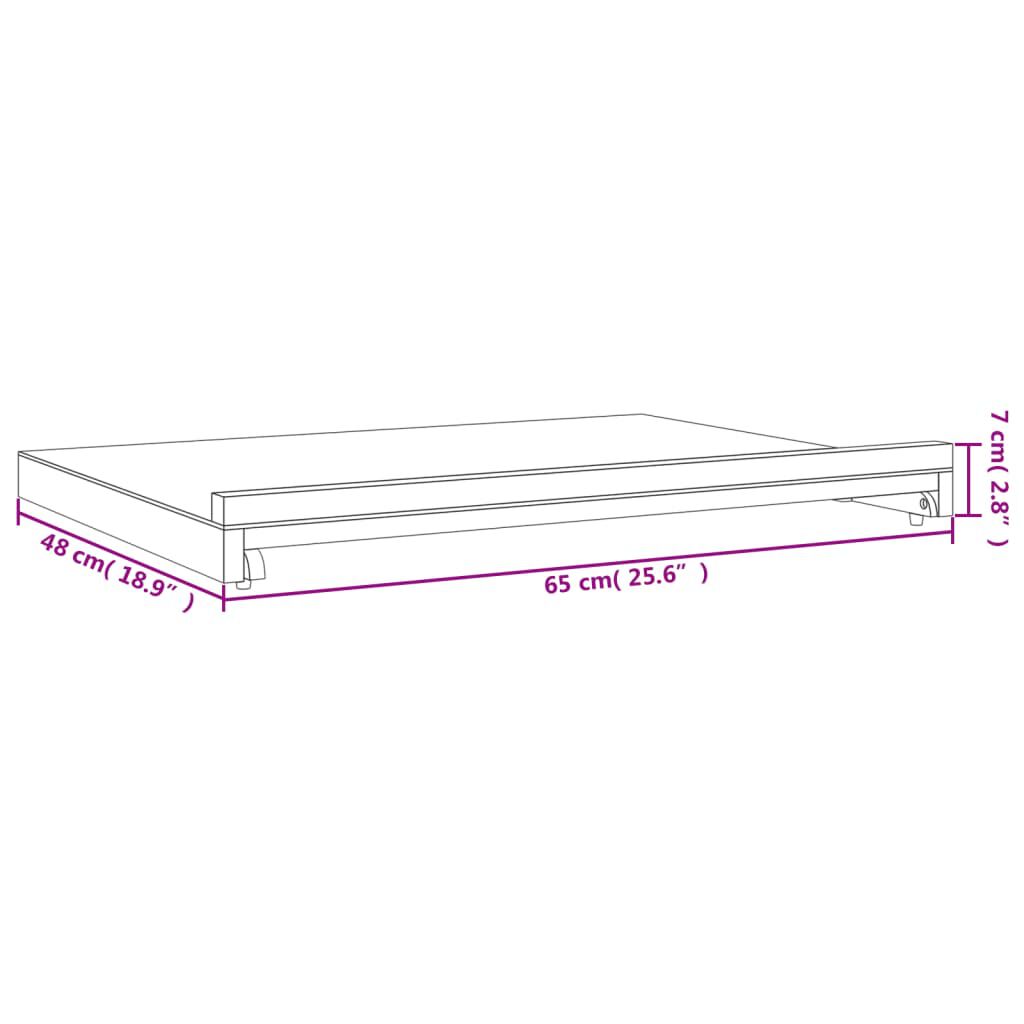 vidaXL Καβαλέτο Επιτραπέζιο 65 x 48 x 7 εκ. από Μασίφ Ξύλο Οξιάς