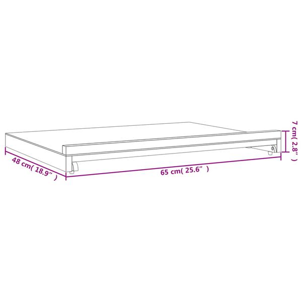 vidaXL Καβαλέτο Επιτραπέζιο 65 x 48 x 7 εκ. από Μασίφ Ξύλο Οξιάς
