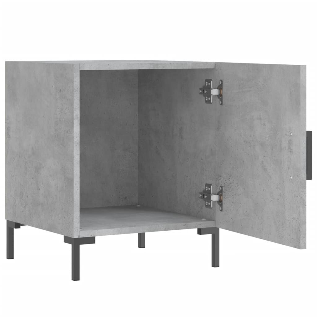 vidaXL Κομοδίνο Γκρι Σκυροδ. 40 x 40 x 50 εκ. από Επεξεργασμένο Ξύλο