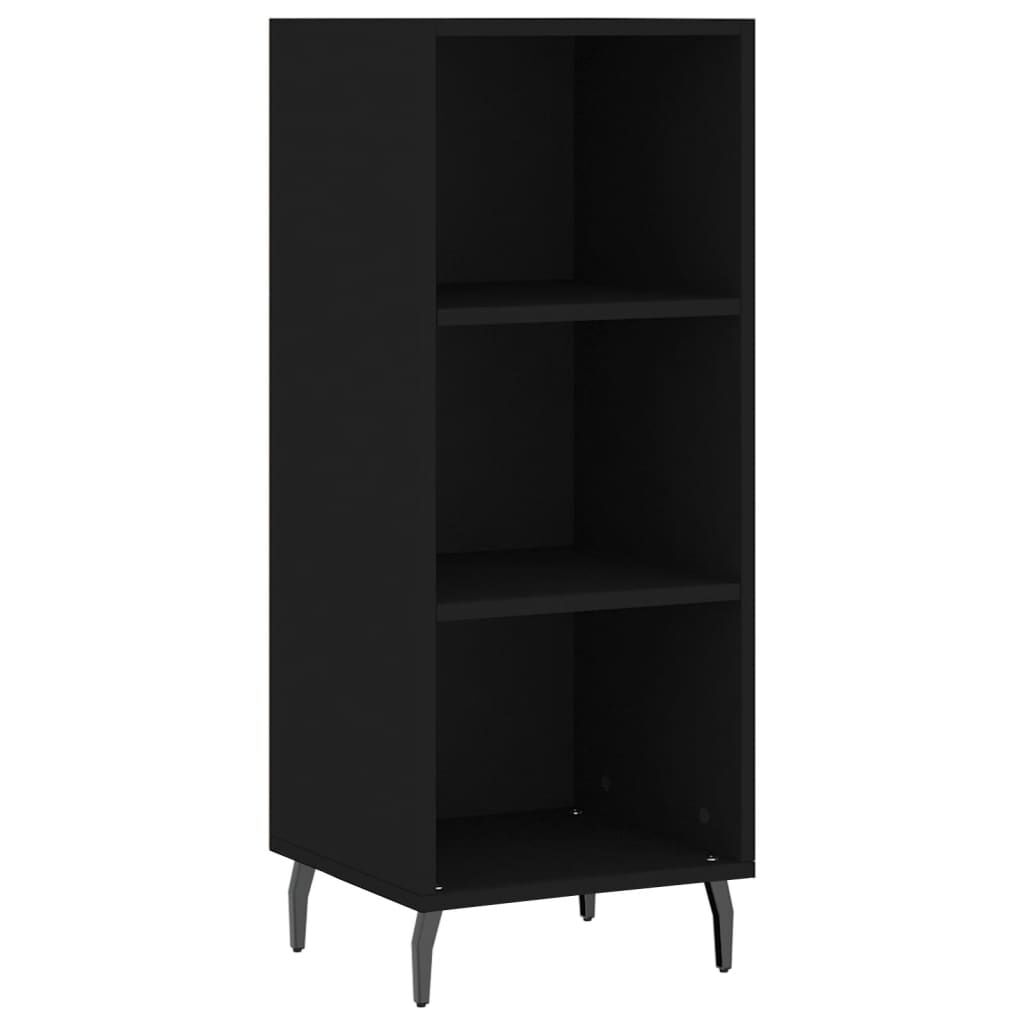vidaXL Ντουλάπι Μαύρο 34,5 x 34 x 180 εκ. από Επεξεργασμένο Ξύλο