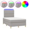 vidaXL &Kappa;&rho;&epsilon;&beta;ά&tau;&iota; Boxspring &mu;&epsilon; &Sigma;&tau;&rho;ώ&mu;&alpha; & LED &Alpha;&nu;.&Gamma;&kappa;&rho;&iota; 120x200 &epsilon;&kappa; &Upsilon;&phi;&alpha;&sigma;&mu;ά&tau;&iota;&nu;&omicron;