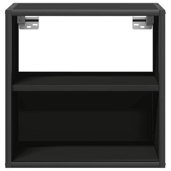 vidaXL Επίτοιχο ντουλάπι κομοδίνου Μαύρο 40x31x39,5 cm