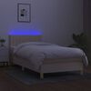 vidaXL &Kappa;&rho;&epsilon;&beta;ά&tau;&iota; Boxspring &mu;&epsilon; &Sigma;&tau;&rho;ώ&mu;&alpha; & LED &Kappa;&rho;&epsilon;&mu; 100x200 &epsilon;&kappa;. &Upsilon;&phi;&alpha;&sigma;&mu;ά&tau;&iota;&nu;&omicron;