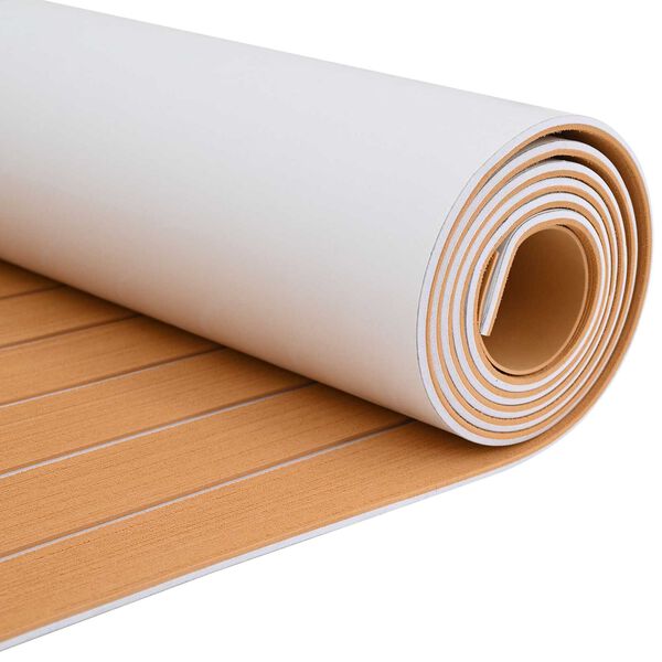 vidaXL Δάπεδο Σκάφους Καφέ, λευκό 240 x 60 cm EVA αφρός