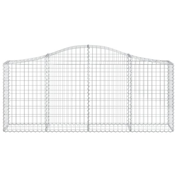 vidaXL Συρματοκιβώτια Τοξωτά 3 τεμ. 200x30x80/100 εκ. Γαλβαν. Ατσάλι