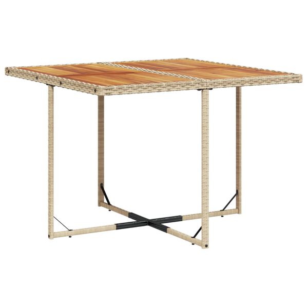 vidaXL Σετ Τραπεζαρίας Κήπου 5 τεμ. Μπεζ Συνθετικό Ρατάν με Μαξιλάρι