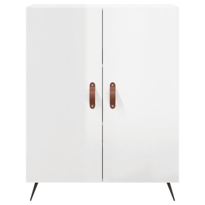 vidaXL Ντουλάπι Γυαλιστερό Λευκό 69,5x34x180 εκ. Επεξεργασμένο Ξύλο