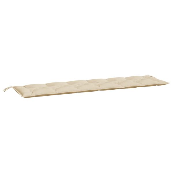 vidaXL Μαξιλάρια Πάγκου Κήπου 2 τεμ. Μπεζ 200x50x7cm Ύφασμα Oxford