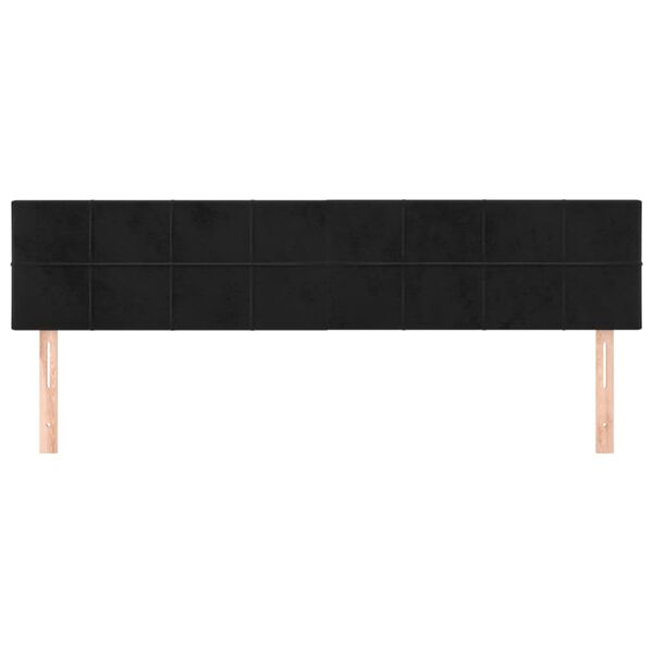 vidaXL Κεφαλάρια Κρεβατιού 2 τεμ. Μαύρο 100x5x78/88 εκ. Βελούδινο