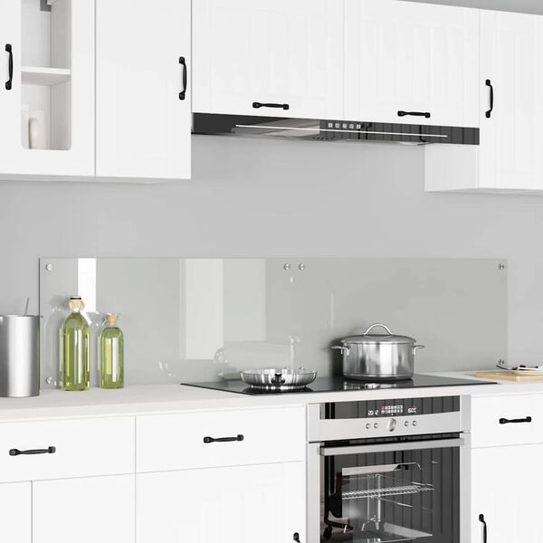 vidaXL Πίσω Πάνελ Κουζίνας Διαφανές 90 x 40 cm σκληρυμένο γυαλί
