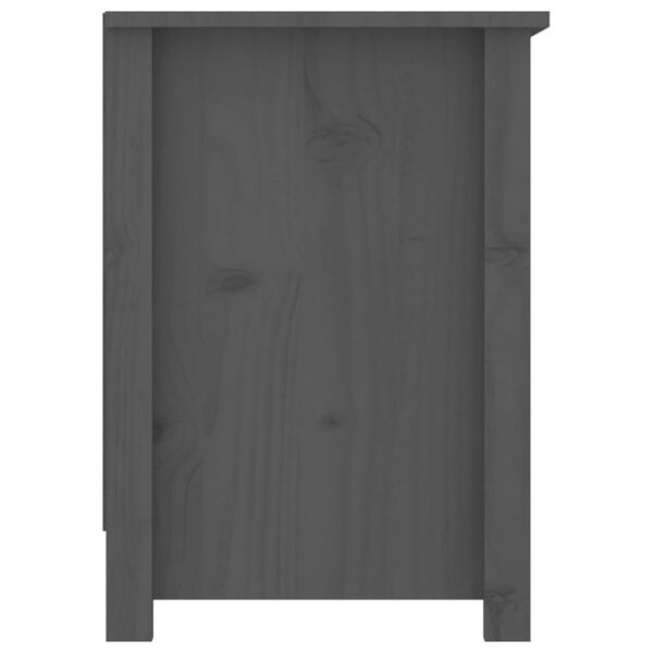 vidaXL Έπιπλο Τηλεόρασης Γκρι 103x36,5x52 εκ. από Μασίφ Ξύλο Πεύκου
