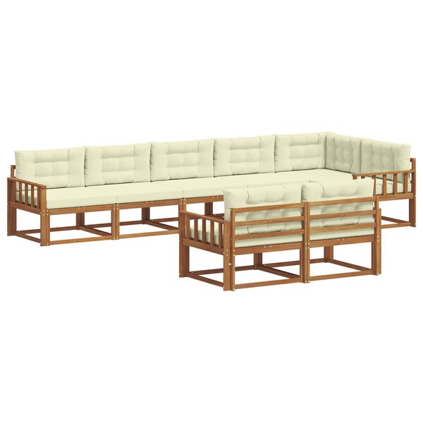 vidaXL &Sigma;&epsilon;&iota;&rho;ά &Kappa;&alpha;&nu;&alpha;&pi;έ &Epsilon;&xi;&omega;&tau;&epsilon;&rho;&iota;&kappa;&omicron;ύ &mu;&epsilon; &mu;&alpha;&xi;&iota;&lambda;ά&rho;&iota; 8 pcs &Phi;&upsilon;&sigma;&iota;&kappa;ό &kappa;&alpha;&iota; &Kappa;&rho;έ&mu;&alpha;