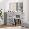 vidaXL Τραπέζι περιποίησης με συρτάρι 3 pcs Γκρι 40 x 41 x 135 εκ.