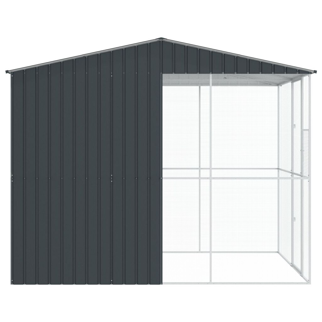vidaXL Κλουβί Πουλιών Ανθρακί 215x310x247 εκ. Χάλυβας