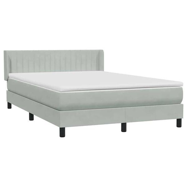 vidaXL &Kappa;&rho;&epsilon;&beta;ά&tau;&iota; Boxspring &mu;&epsilon; &Sigma;&tau;&rho;ώ&mu;&alpha; &Alpha;&nu;&omicron;&iota;&chi;&tau;ό &Gamma;&kappa;&rho;&iota; 140x220 &epsilon;&kappa;. &Beta;&epsilon;&lambda;&omicron;ύ&delta;&iota;&nu;&omicron;