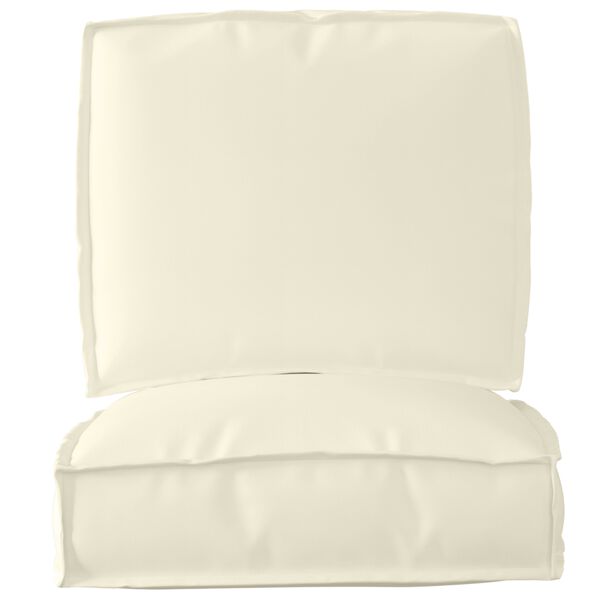 vidaXL Σετ Μαξιλαριών Πάγου 2 pcs Κρεμ 50 x 50 x 12 cm Ύφασμα Oxford